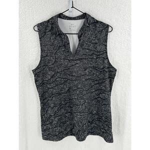 Nike Womens Geometric V-Neck‎ Sleeveless Top Large